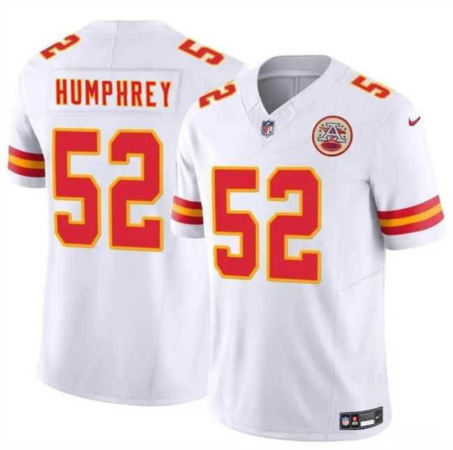 Men & Women & Youth Kansas City Chiefs #52 Creed Humphrey White 2024 F.U.S.E Vapor Untouchable Limited Stitched Football Jersey